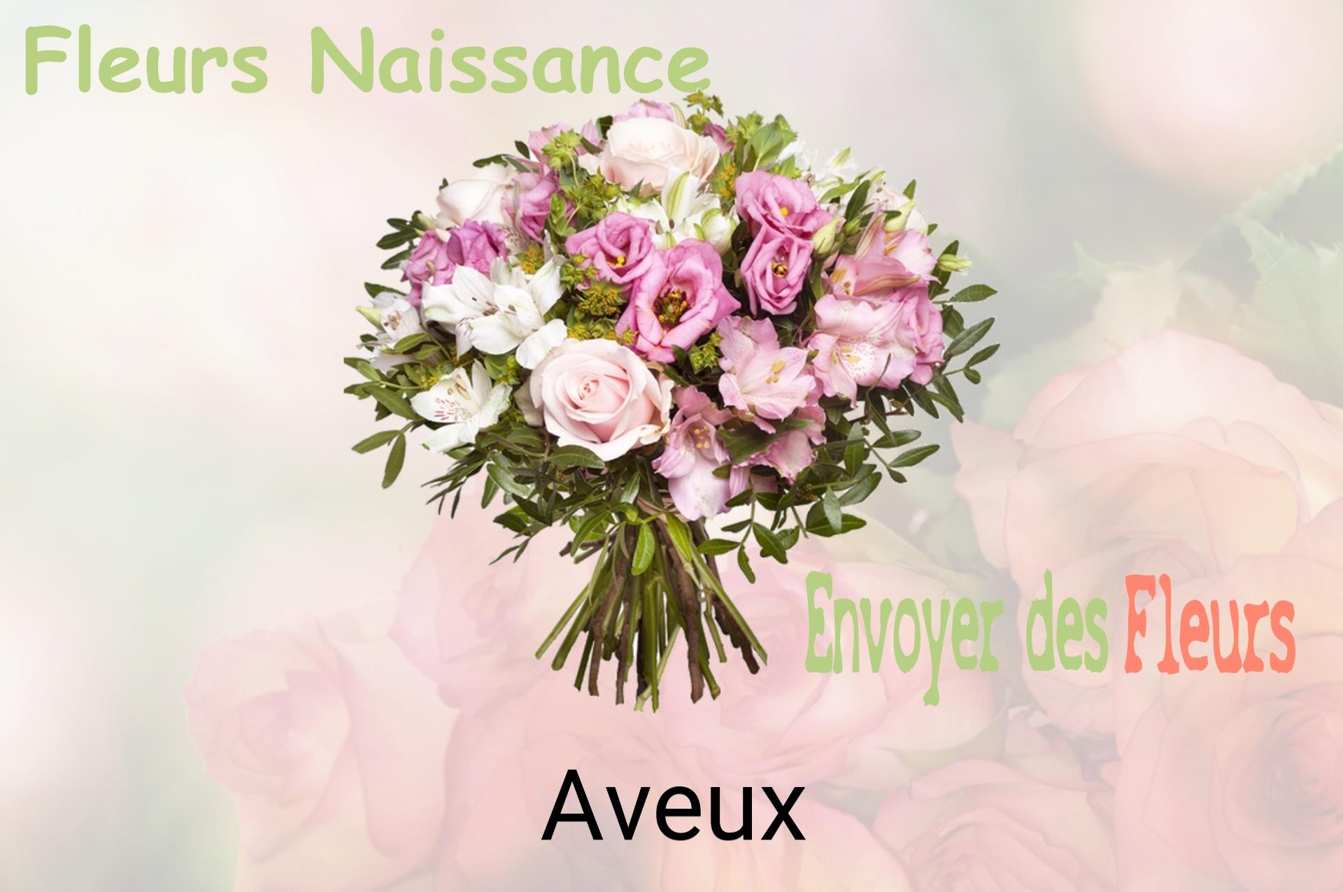 Bouquet de fleurs de naissance livré à Aveux